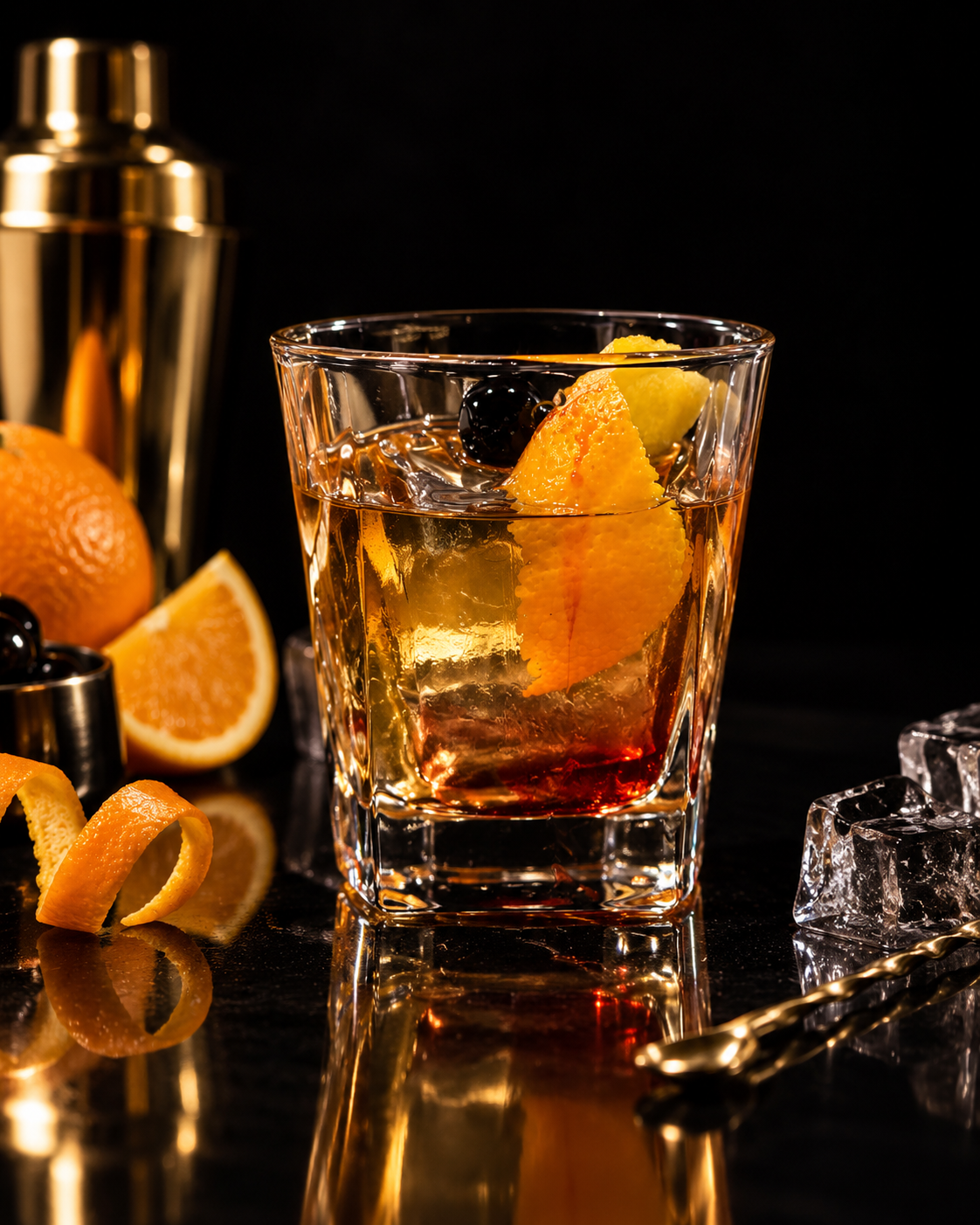 Orange Spice Old Fashioned with Buffalo Trace and orange bitters