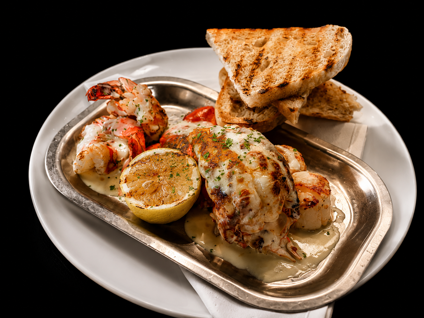 Grilled shrimp and scallops at FireRock Steakhouse